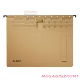 Függőmappa gyorsfűző szerkezettel LEITZ Alpha A/4 karton natúr 25 darabos