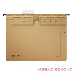   Függőmappa gyorsfűző szerkezettel LEITZ Alpha A/4 karton natúr 25 darabos