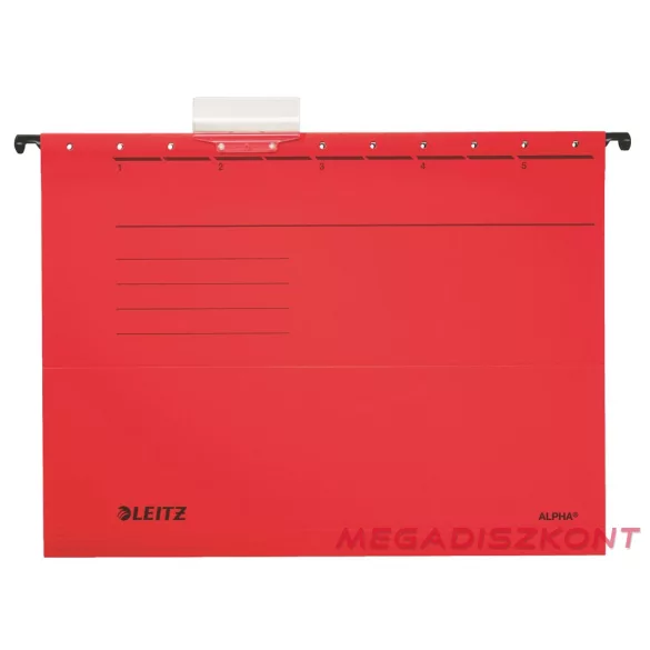 Függőmappa LEITZ Alpha Standard A/4 karton piros 25 darabos