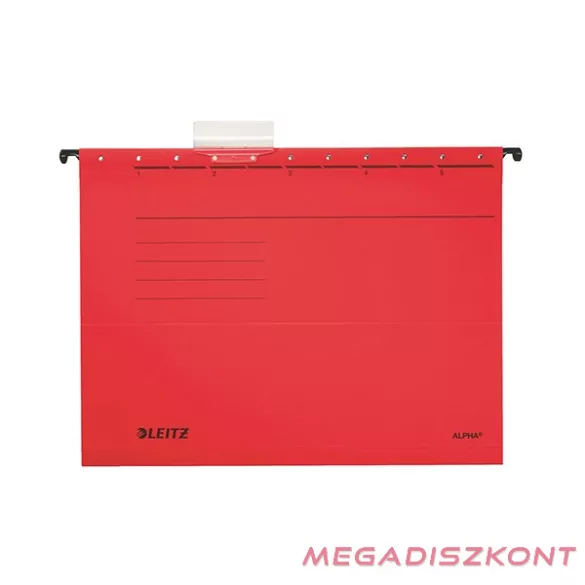 Függőmappa LEITZ Alpha Standard A/4 karton piros 25 darabos