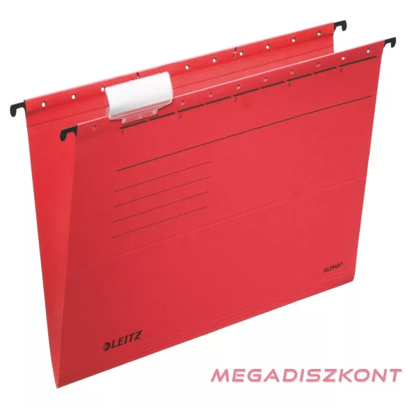 Függőmappa LEITZ Alpha Standard A/4 karton piros 25 darabos