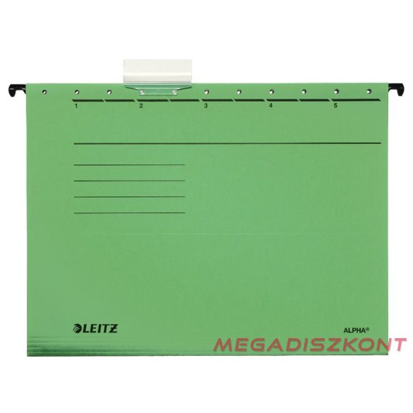 Függőmappa LEITZ Alpha Standard A/4 karton zöld 25 darabos