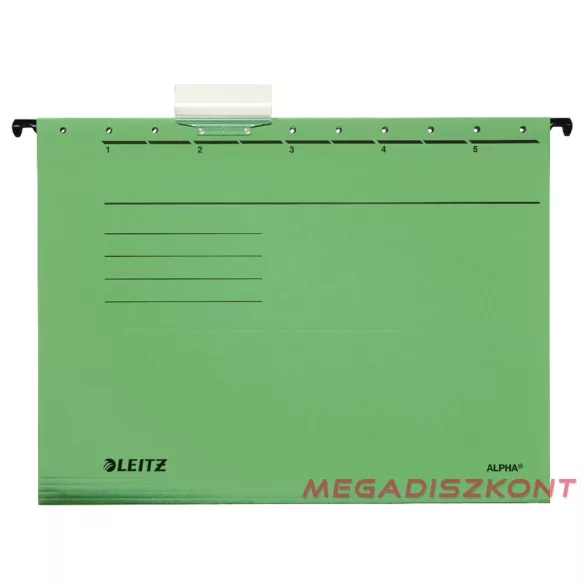 Függőmappa LEITZ Alpha Standard A/4 karton zöld 25 darabos