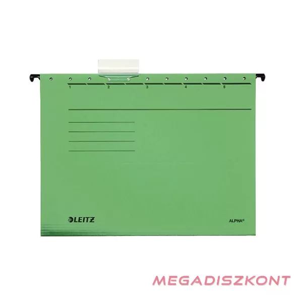 Függőmappa LEITZ Alpha Standard A/4 karton zöld 25 darabos