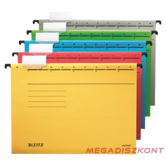 Függőmappa LEITZ Alpha Standard A/4 karton zöld 25 darabos