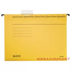   Függőmappa LEITZ Alpha Standard A/4 karton sárga 25 darabos
