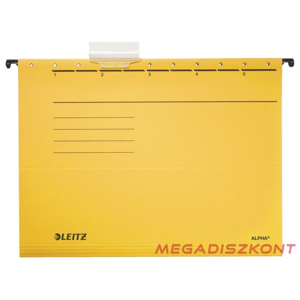 Függőmappa LEITZ Alpha Standard A/4 karton sárga 25 darabos