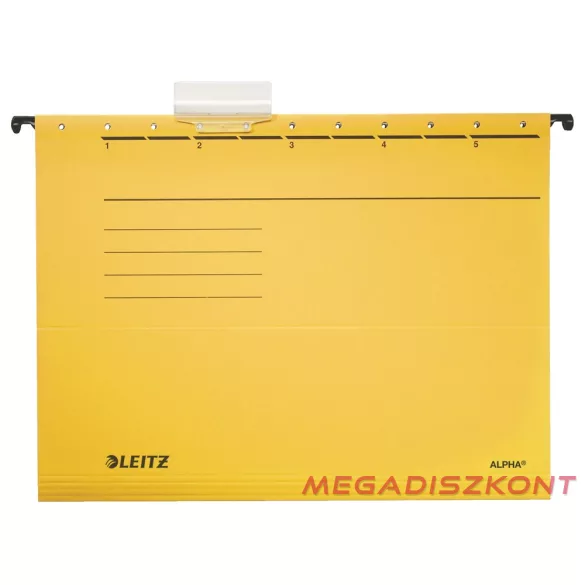 Függőmappa LEITZ Alpha Standard A/4 karton sárga 25 darabos