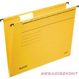 Függőmappa LEITZ Alpha Standard A/4 karton sárga 25 darabos