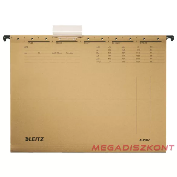 Függőmappa LEITZ Alpha Standard A/4 karton natúr 25 darabos