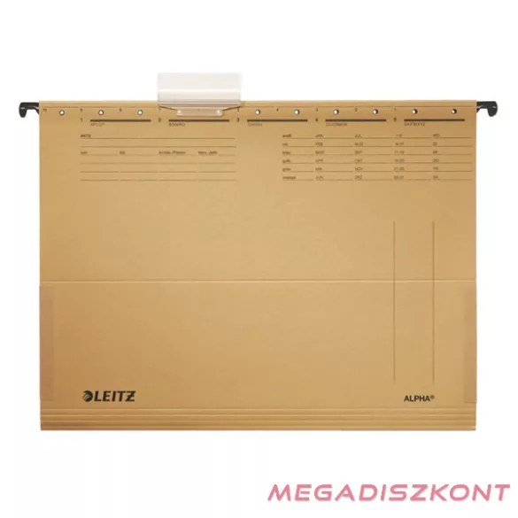 Függőmappa oldalvédelemmel LEITZ Alpha Standard A/4 karton natúr 25 darabos