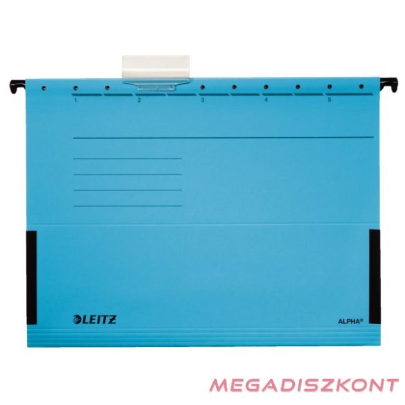 Függőmappa oldalvédelemmel LEITZ Alpha Standard A/4 karton kék 25 darabos