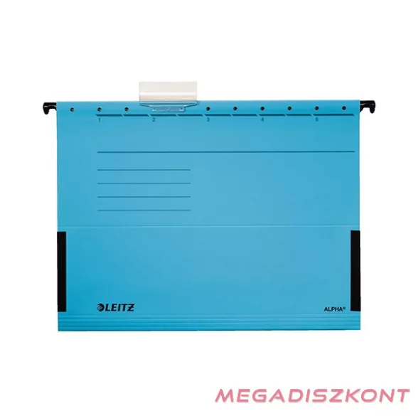 Függőmappa oldalvédelemmel LEITZ Alpha Standard A/4 karton kék 25 darabos