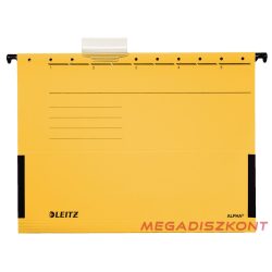   Függőmappa oldalvédelemmel LEITZ Alpha Standard A/4 karton sárga 25 darabos