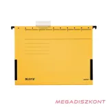 Függőmappa oldalvédelemmel LEITZ Alpha Standard A/4 karton sárga 25 darabos