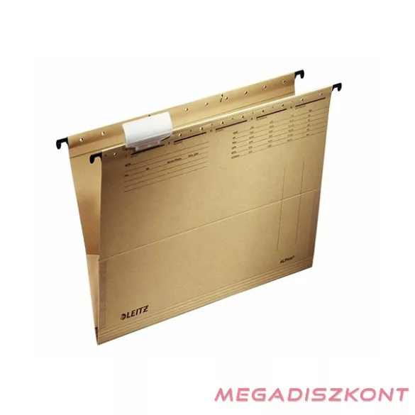 Függőmappa oldalvédelemmel LEITZ Alpha Standard A/4 karton natúr 25 darabos