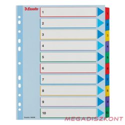   Regiszter ESSELTE A/4 maxi laminált karton újraírható 1-10