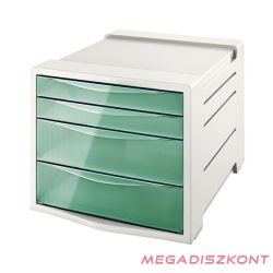   Irattároló ESSELTE Colour Breeze 4 fiókos műanyag áttetsző szürke/zöld