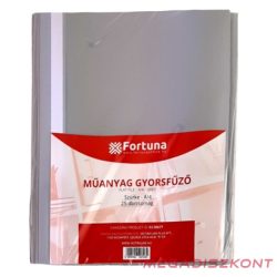 Gyorsfűző FORTUNA műanyag szürke 25 darabos