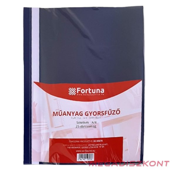 Gyorsfűző FORTUNA műanyag sötétkék 25 darabos