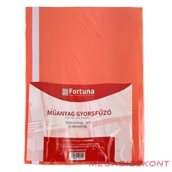 Gyorsfűző FORTUNA műanyag narancssárga 25 darabos