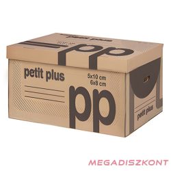   Archiváló konténer dobozoknak 540x360x253 mm felfelé nyíló tetővel natúr