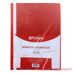 Gyorsfűző FORTUNA műanyag piros 25 darabos