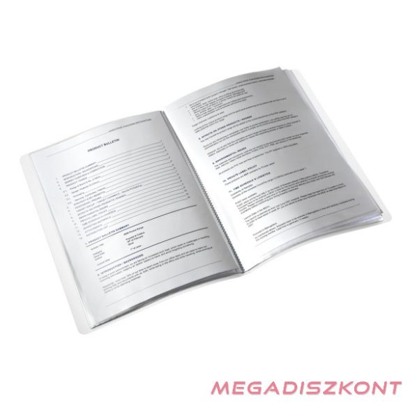 Iratvédő mappa LEITZ Wow A/4 20 zsebes jégkék