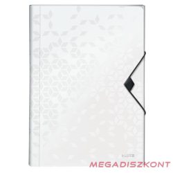 Harmónika mappa LEITZ Wow A/4 6 műanyag rekeszes fehér