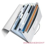 Harmónika mappa LEITZ Wow A/4 6 műanyag rekeszes fehér