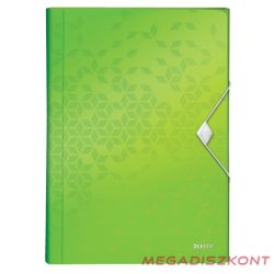 Harmónika mappa LEITZ Wow A/4 6 műanyag rekeszes zöld