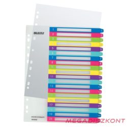  Regiszter LEITZ Wow A/4 műanyag nyomtatható extra széles 1-20