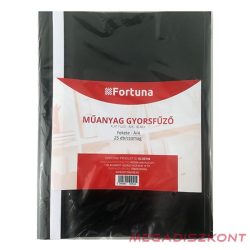 Gyorsfűző FORTUNA műanyag fekete 25 darabos