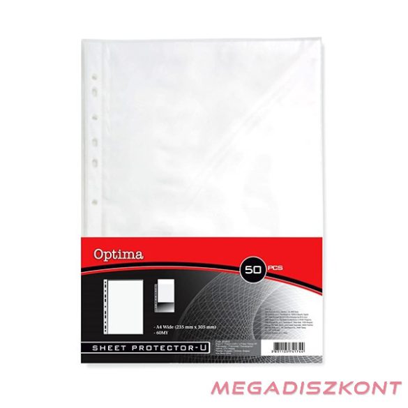 Lefűzhető genotherm OPTIMA A/4 60 mikron víztiszta 50 darabos