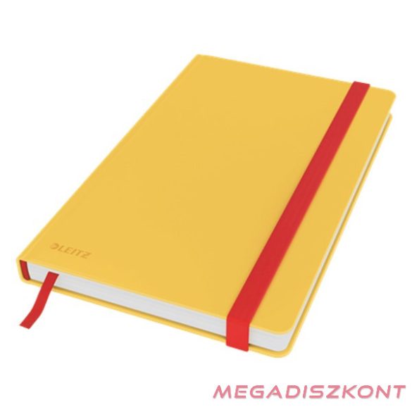 Beírókönyv kockás LEITZ A/5 80 lapos Cosy Soft Touch keményfedeles melegsárga