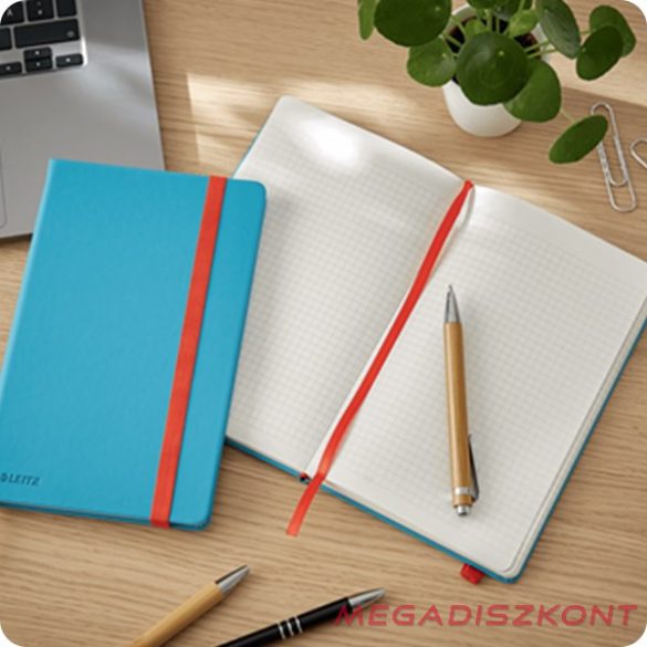 Beírókönyv kockás LEITZ A/5 80 lapos Cosy Soft Touch keményfedeles nyugodtkék