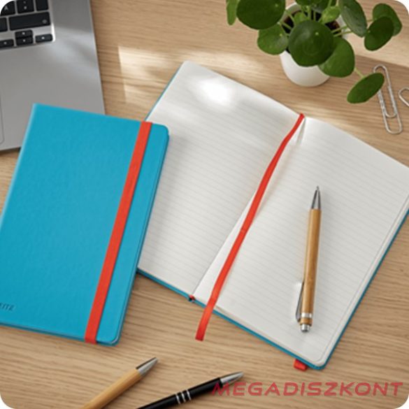 Beírókönyv vonalas LEITZ A/5 80 lapos Cosy Soft Touch keményfedeles nyugodtkék