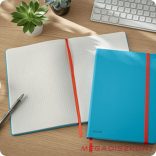 Beírókönyv kockás LEITZ B/5 80 lapos Cosy Soft Touch keményfedeles nyugodtkék