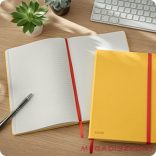 Beírókönyv vonalas LEITZ B/5 80 lapos Cosy Soft Touch keményfedeles melegsárga