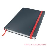 Beírókönyv vonalas LEITZ B/5 80 lapos Cosy Soft Touch keményfedeles bársonyszürke