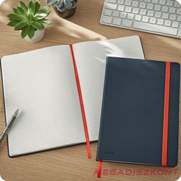 Beírókönyv vonalas LEITZ B/5 80 lapos Cosy Soft Touch keményfedeles bársonyszürke
