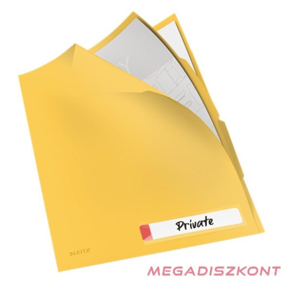 Genotherm "L" LEITZ Cosy Privacy A/4 200 mikron 3 zsebes melegsárga 3 darabos