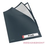 Genotherm "L" LEITZ Cosy Privacy A/4 200 mikron 3 zsebes  bársonyszürke 3 darabos