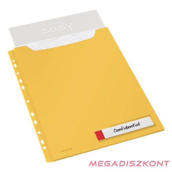 Lefűzhető genotherm LEITZ Cosy Privacy Jumbo A/4 200 mikron melegsárga 3 darabos