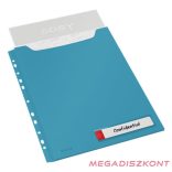 Lefűzhető genotherm LEITZ Cosy Privacy Jumbo A/4 200 mikron nyugodtkék 3 darabos