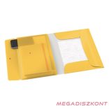 Gumis mappa LEITZ Cosy A/4 műanyag extra belső zsebes melegsárga