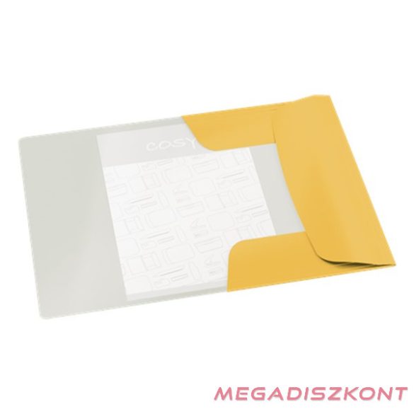 Gumis mappa LEITZ Cosy Soft Touch A/4 karton melegsárga