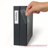 Címketartó tok DJOIS öntapadós gerincjelölő betétlappal 25x75 mm 12 darabos