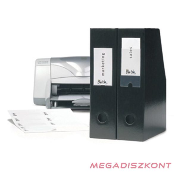 Címketartó tok DJOIS öntapadós gerincjelölő betétlappal 75x150 mm 3 darabos