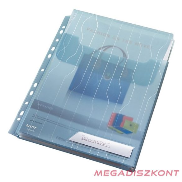 Lefűzhető genotherm LEITZ CombiFile Jumbo A/4 200 mikron füles kék 3 darabos